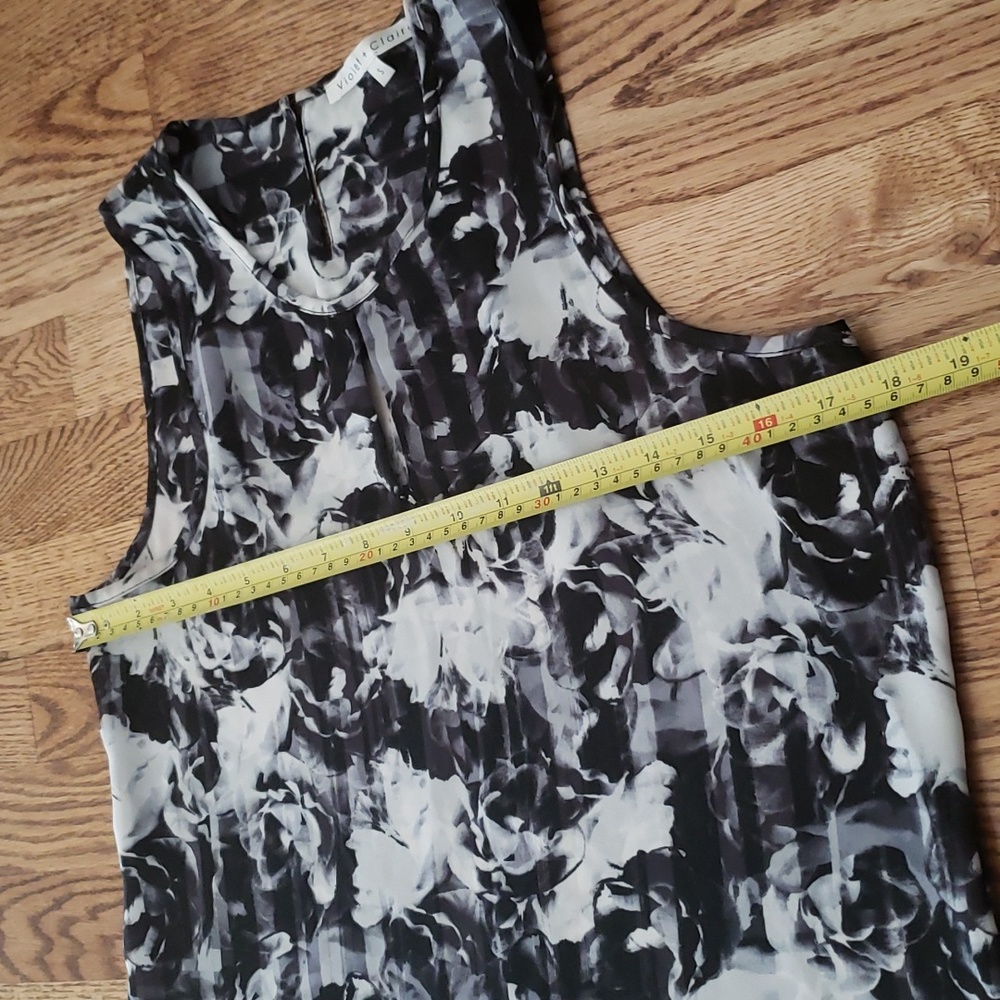 (S) Violet + Claire Floral Patterned Blouse Sleeveless Lightweight Casual Comfy - Picture 4 of 7